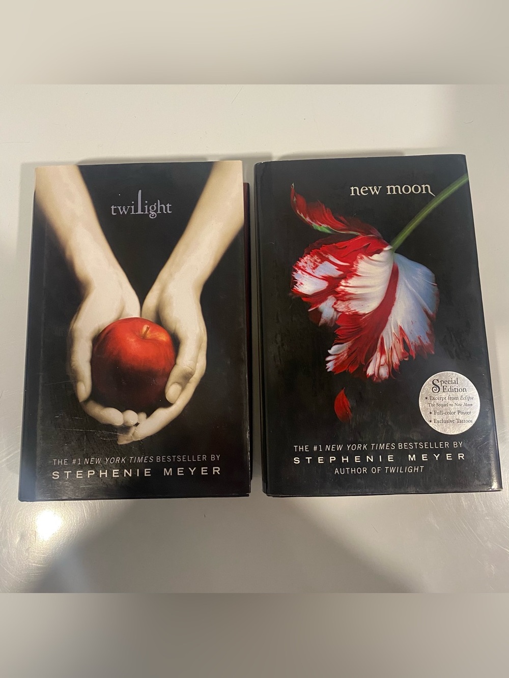 Twilight & New Moon Hardcover Book Lot Stephenie Meyer Vampire Romance Saga